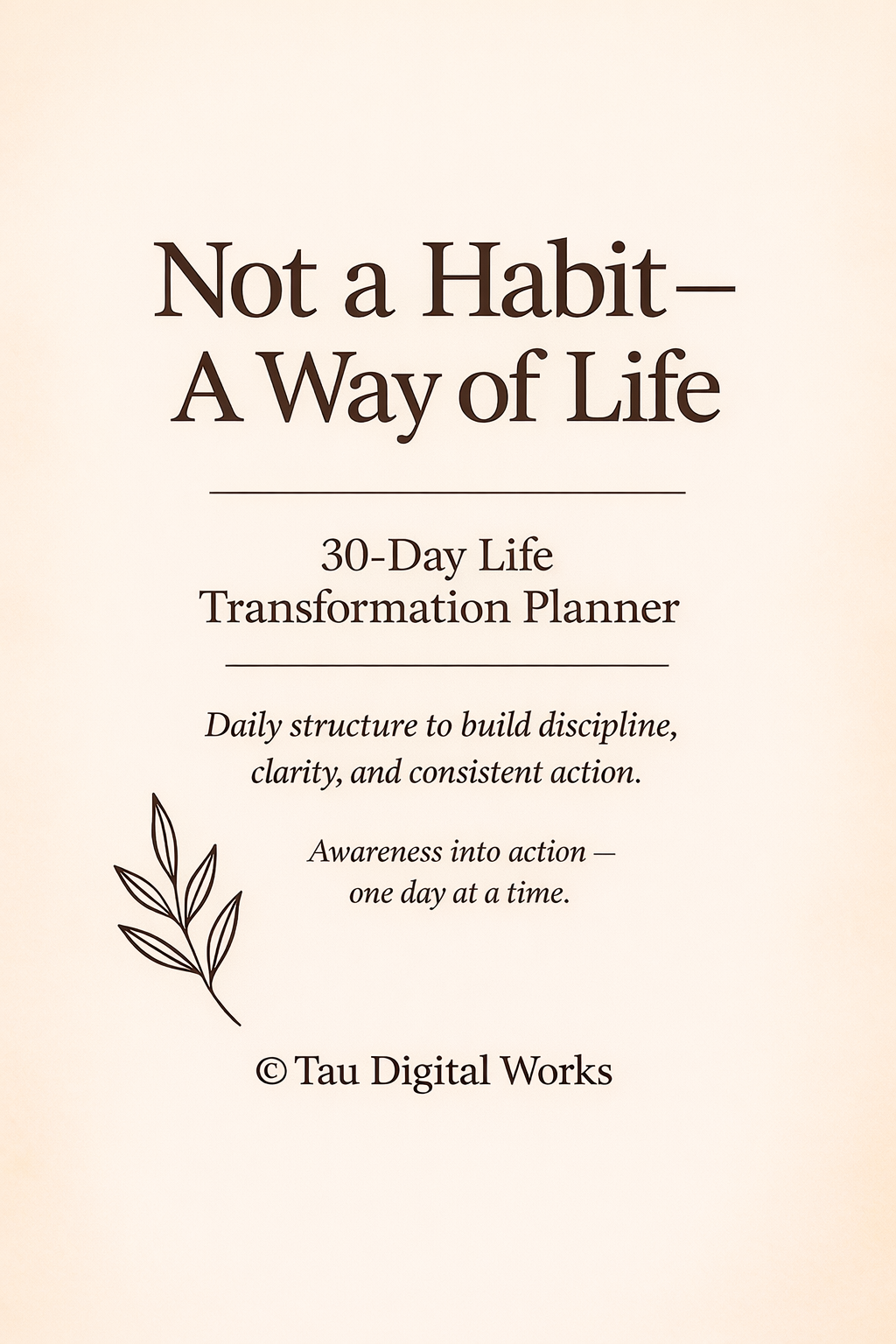 30-Day Life Transformation Planner